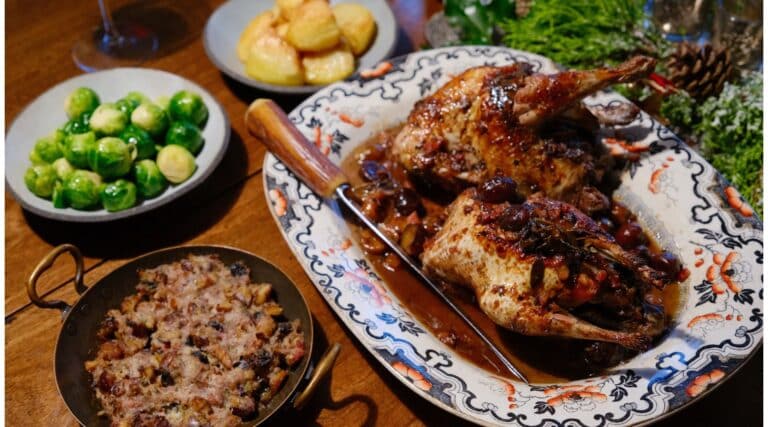 Sloe gin pot-roasted pheasant