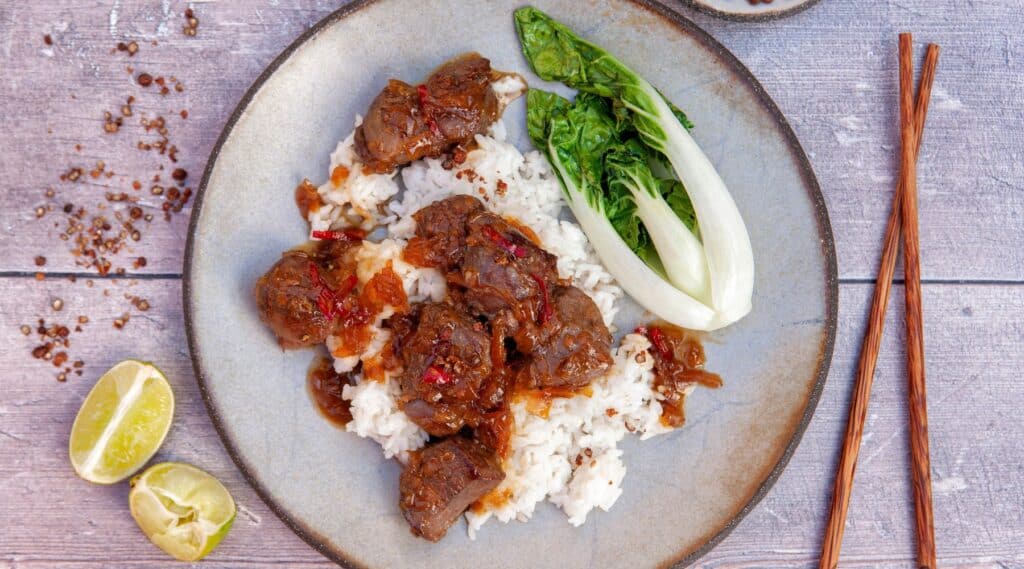Vietnamese Caramel Venison with Kampot Pepper and Pak Choi